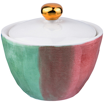 САХАРНИЦА 185 МЛ  КОЛЛЕКЦИЯ "ПАРАДИЗ" МИКС ЦВЕТА С ЗОЛОТОМ БЕЗ УПАКОВКИ (189-217)