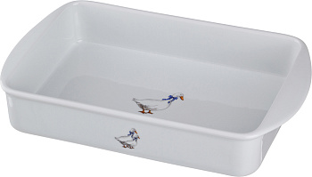 БЛЮДО ДЛЯ ЗАПЕКАНИЯ "ГУСИ" 33*20,5 СМ. ВЫСОТА=5 СМ. (606-507)