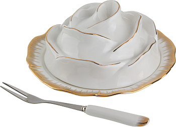 ЛИМОННИЦА "ЦВЕТОЧНАЯ СИМФОНИЯ" 15*15*8 СМ + ВИЛОЧКА (590-027)