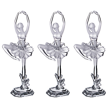 КОМПЛЕКТ ИЗ 3-Х ФИГУРОК "БАЛЕРИНА" 11*8 СМ ВЫСОТА=30 СМ ДИЗАЙН ГОРН.ХРУСТАЛЬ (234-113)