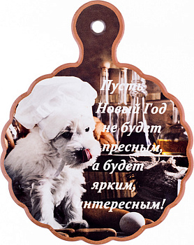 ПОДСТАВКА ПОД ГОРЯЧЕЕ "ПУСТЬ НОВЫЙ ГОД НЕ БУДЕТ ПРЕСНЫМ,А БУДЕТ ЯРКИМ,ИНТЕРЕСНЫМ!" НАВЕСНАЯ  С ПРОБК