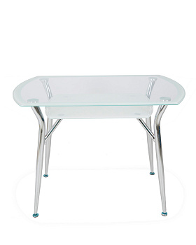 Стол Скотт 90*60 стеклянный белый