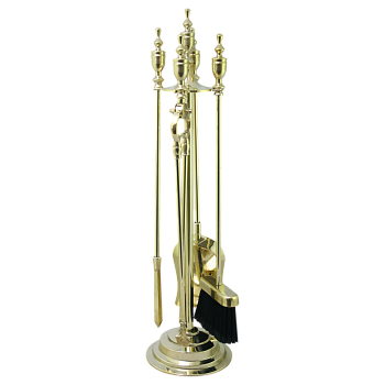 Каминный набор Наполеон 4 предмета на подставке AL-80-350-N