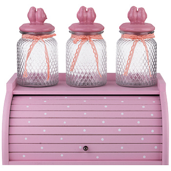 НАБОР ХЛЕБНИЦА И БАНКИ ДЛЯ СЫПУЧИХ ПРОДУКТОВ 41*18,5*27 СМ 1000 МЛ (222-1025)