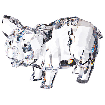 КОМПЛЕКТ ИЗ 4-Х ФИГУРОК "СВИНКА" 11*7*4 СМ ДИЗАЙН: ГОРНЫЙ ХРУСТАЛЬ (234-138)