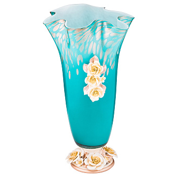 ВАЗА ДЕКОРАТИВНАЯ "ФЛОРЕНТИНА" 24,5*24,5*43,5 СМ. РУЧНАЯ РАБОТА (183-112)