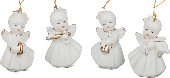 КОМПЛЕКТ ФИГУРОК ИЗ 4 ШТ."АНГЕЛЫ-МУЗЫКАНТЫ"  3*4 СМ.ВЫСОТА=7 СМ (227-108)