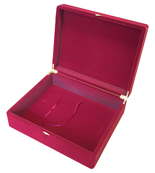 Флокированная подарочная коробка для ключниц 26 х 21 см