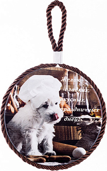 ПОДСТАВКА ПОД ГОРЯЧЕЕ "ЖЕЛАЮ СЛАДКИХ,ВКУСНЫХ,ПРАЗНИЧНЫХ ДНЕЙ" С ПРОБКОВОЙ ОСНОВОЙ ДИАМЕТР=11 СМ. (22