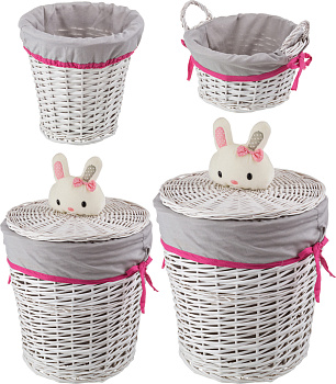 НАБОР КОРЗИН ДЛЯ ИГРУШЕК ИЗ 4-Х ШТ. L:45*55. M:37*40. S:26*26. XS:26*14 СМ. (190-099)