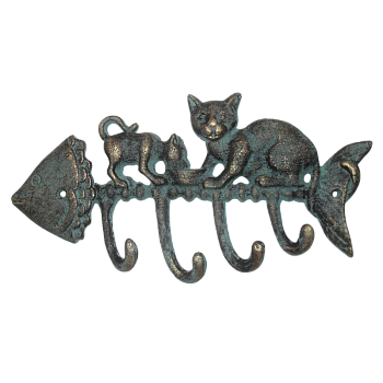 Вешалка настенная Вкусная Рыбка, 4 крючка YM-HK-5503-S