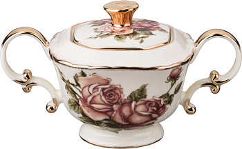 САХАРНИЦА С КРЫШКОЙ "КОРЕЙСКАЯ РОЗА" 300 МЛ (215-022)