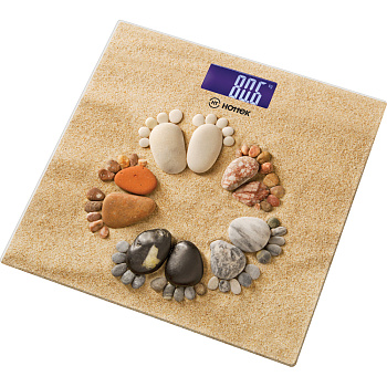 ВЕСЫ НАПОЛЬНЫЕ "НОЖКИ НА ПЕСКЕ" HOTTEK HT-962-008 30*30 СМ МАКС.ВЕС 180КГ (962-008)