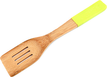 ЛОПАТКА КУХОННАЯ AGNESS C СИЛИКОНОВОЙ ВСТАВКОЙ 30*6 СМ БАМБУК (897-037)
