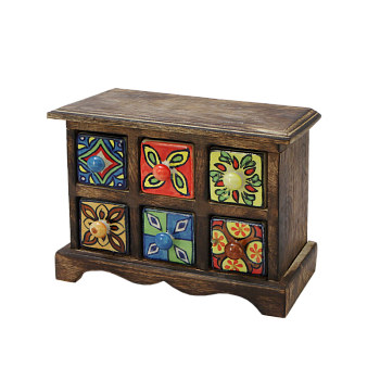 Миникомод фигурный, 6 ящиков DD-106-DTB