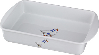 БЛЮДО ДЛЯ ЗАПЕКАНИЯ "ГУСИ" 41*24 СМ. ВЫСОТА=6,5 СМ. (606-506)