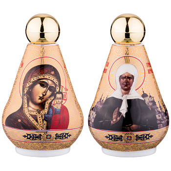 БУТЫЛОЧКА "ДЛЯ СВЯТОЙ ВОДЫ" 100 МЛ.ВЫСОТА=10,5 СМ. (55-3017)