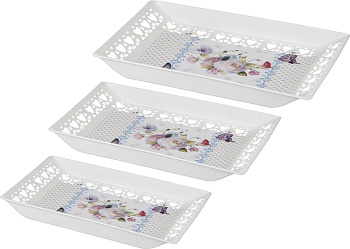 НАБОР ИЗ 3-Х ПОДНОСОВ 45*26*4/42*25*4/37*23*4 СМ. (158-168)