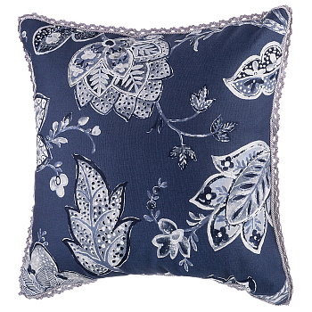 ПОДУШКА ДЕКОРАТИВНАЯ 45*45 СМ, "САПФИР", 100% ХЛОПОК (850-839-6)