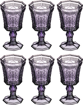 НАБОР БОКАЛОВ ДЛЯ ВИНА "МУАР" ИЗ 6 ШТ. 350 МЛ. ВЫСОТА=16 СМ. (228-052)