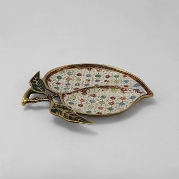 Конфетница Лист, цветная эмаль BE-1001148