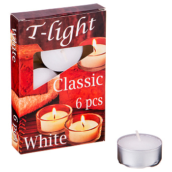 НАБОР ПЛАВАЮЩИХ СВЕЧЕЙ ИЗ 6 ШТ. "CLASSIC" БЕЛЫЕ (348-649)