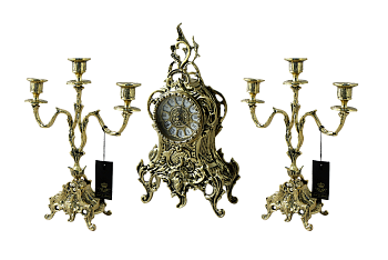 Часы каминные с канделябрами Дон Луиш, золото BP-25050-D
