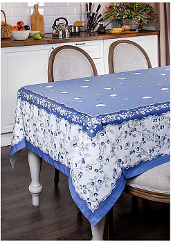 СКАТЕРТЬ "ГУСИ" 220*160 СМ. СЕРЫЙ, 100% ХЛОПОК, ТВИЛ (850-700-23)