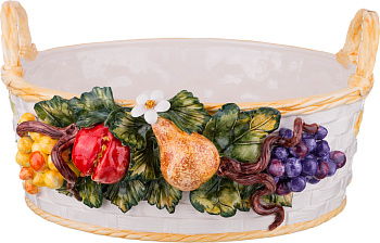 ИЗДЕЛИЕ ДЕКОРАТИВНОЕ "КОРЗИНА С ФРУКТАМИ" ДИАМЕТР=44 СМ ВЫСОТА=22 СМ (335-323)