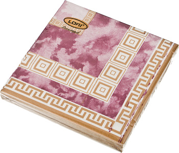 САЛФЕТКИ БУМАЖНЫЕ 3-Х СЛОЙНЫЕ ИЗ 20 ШТ "ЛОРИ" ТРИУМФ 33*33СМ. (423-017-2)