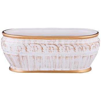 ЦВЕТОЧНИЦА КРЕТЕНС СРЕДНЯЯ БЕЖЕВЫЙ ГЛЯНЕЦ ДИАМЕТР=17 СМ. (742-302)