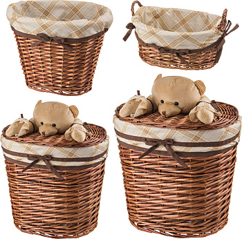 НАБОР КОРЗИН ДЛЯ ИГРУШЕК ИЗ 4-Х ШТ. L:49*37*55. M:41*29*40. S:33*21*26. XS:30*21*14 СМ. (190-100)