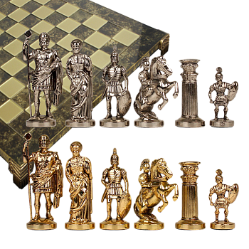 Шахматы подарочные металлические  Греко-Романский Период  MP-S-11-44-B