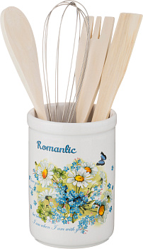 ПОДСТАВКА ДЛЯ КУХОННЫХ ПРИНАДЛЕЖНОСТЕЙ "ROMANTIC" ДИАМЕТР=9 СМ,ВЫСОТА=14 СМ (230-135)