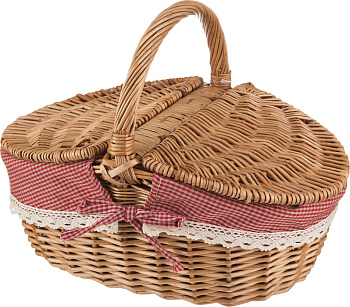 КОРЗИНА ДЛЯ ПИКНИКА  С РУЧКОЙ 32,5*23,5*17/23 СМ (119-252)