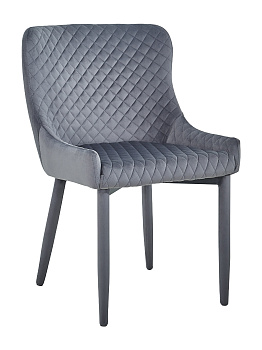 Стул Ститч ткань вельвет серый, ножки обиты вельветом