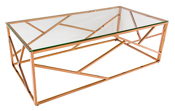 Журнальный стол 120*60 АРТ ДЕКО розовое золото