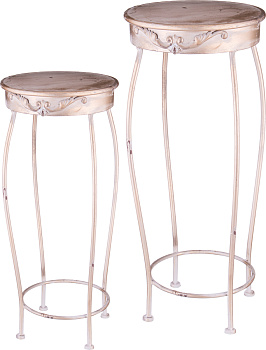 НАБОР ПОДСТАВОК ПОД ЦВЕТЫ ИЗ 2-Х ШТ. КОЛЛЕКЦИЯ "СТАРИННЫЙ ВЕНЗЕЛЬ" L:35*35*75,5; S:28*28*59 СМ (223-