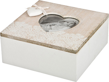 ШКАТУЛКА КОЛЛЕКЦИЯ "СТАРИННОЕ КРУЖЕВО" 18*18*9 СМ. (222-197)