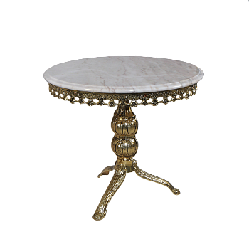 Столик Редонда большой с мраморной столешницей, золото BP-50204-D