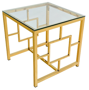 Журнальный столик 55*55 БРУКЛИН золото