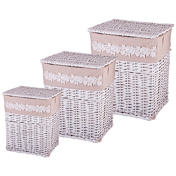 НАБОР КОРЗИН ДЛЯ БЕЛЬЯ ИЗ 3-Х ШТ L:47*35*55 СМ /M:39*28*45 СМ /S:32*22*36 СМ (190-198)