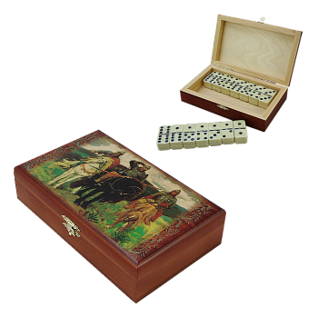 Домино в шкатулке Три Богатыря SA-DM-004