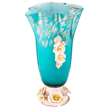 ВАЗА ДЕКОРАТИВНАЯ "ФЛОРЕНТИНА" 20*20*34,5 СМ. РУЧНАЯ РАБОТА (183-113)