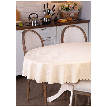 CКАТЕРТЬ ОВАЛ 150*220 СМ 100% ПОЛИЭСТЕР (836-153)