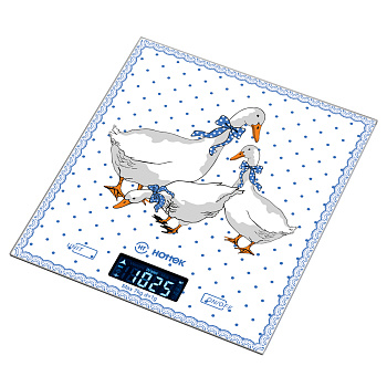 ВЕСЫ КУХОННЫЕ  ''ГУСИ" HOTTEK HT-962-021 18*20 СМ МАКС.ВЕС 7КГ (962-021)