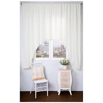 ШТОРА КУХОННАЯ "АЛЁНУШКА" 180Х250 СМ ,100% Х/Б,ШАМПАНЬ, КРУЖЕВО (850-835-17)