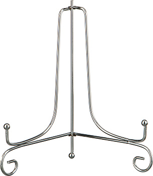 КОМПЛЕКТ ПОДСТАВОК ДЛЯ ТАРЕЛОК ИЗ 5 ШТ. 13*19*20 СМ. МЕТАЛЛИЧЕСКАЯ ЦВЕТ-СЕРЕБРО (244-102)