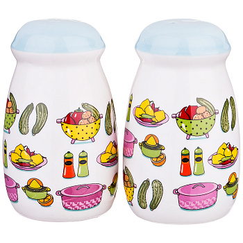 НАБОР ДЛЯ СПЕЦИЙ 2 ПР."VEGETABLE" 5,8*5,8*9,7 СМ БЕЗ УПАКОВКИ (188-157)