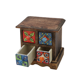 Миникомод фигурный, 4 ящика DD-104-DTB